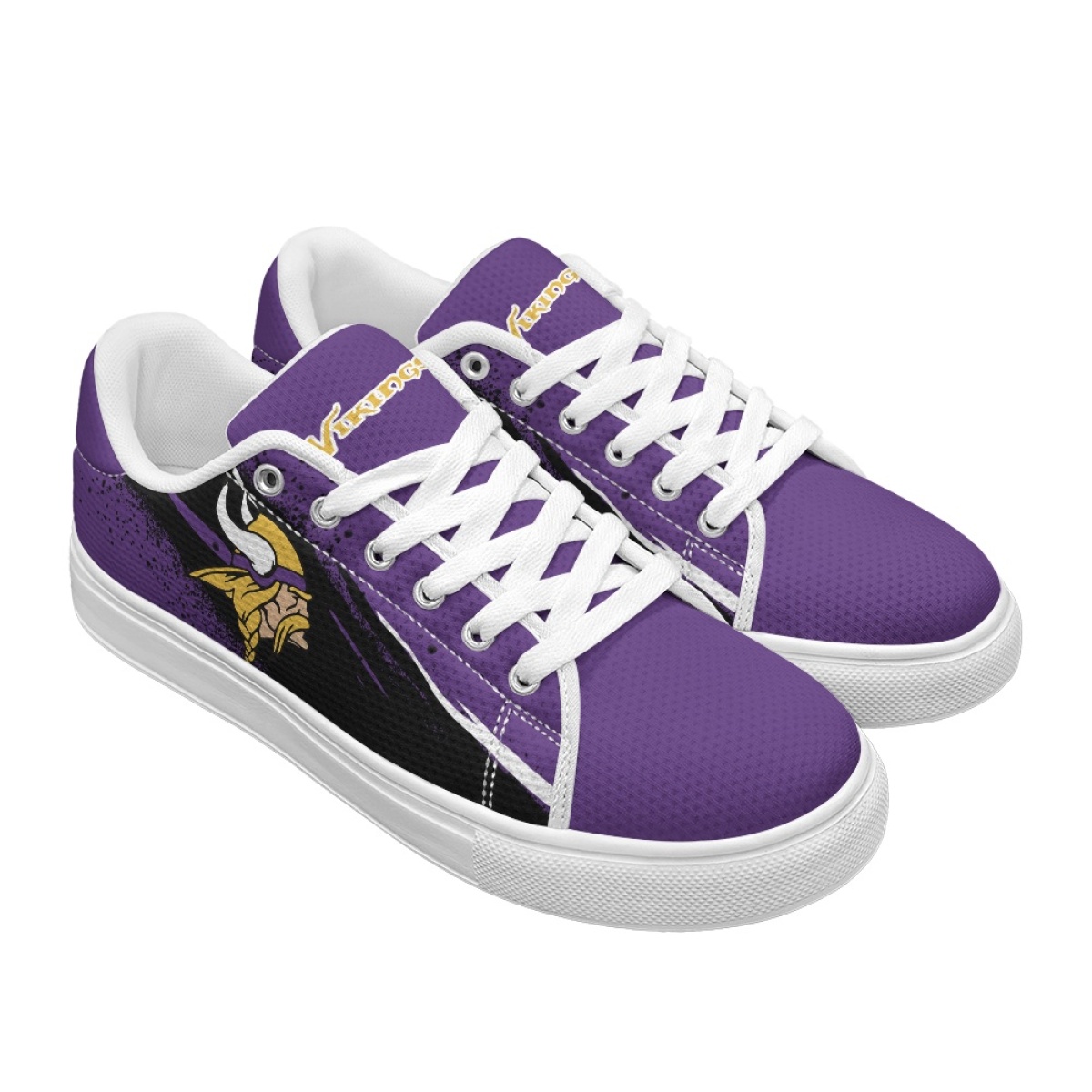 Men's Minnesota Vikings Low Top Casual Sneakers/Shoes 001